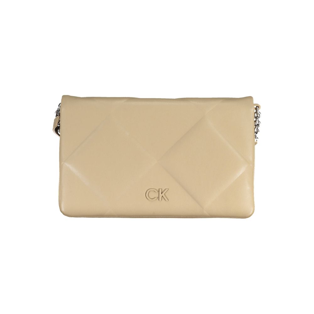 Calvin Klein Beige Polyester Women Shoulder Bag - GET THE BRAND