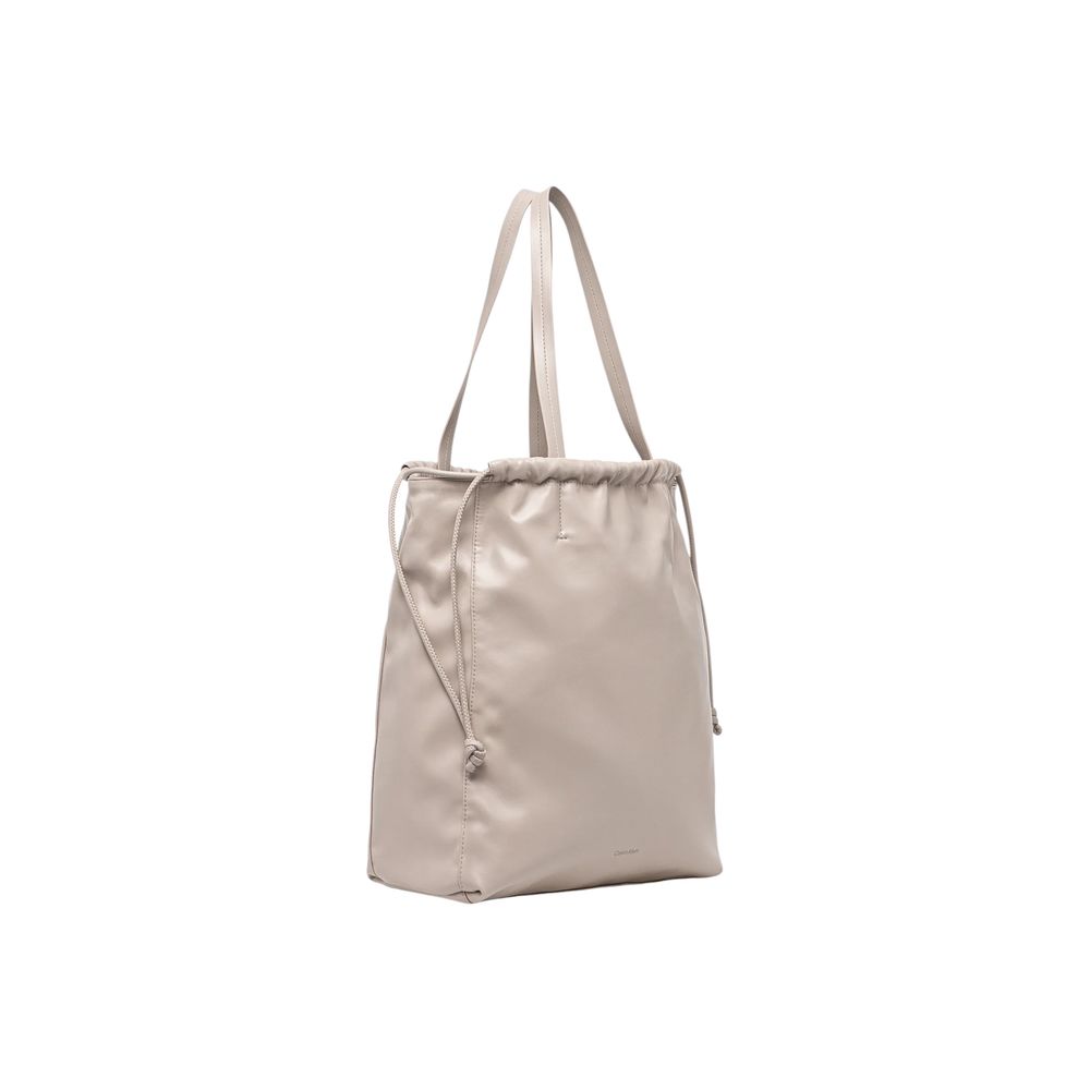 Calvin Klein Beige Polyethylene Handbag - GET THE BRAND