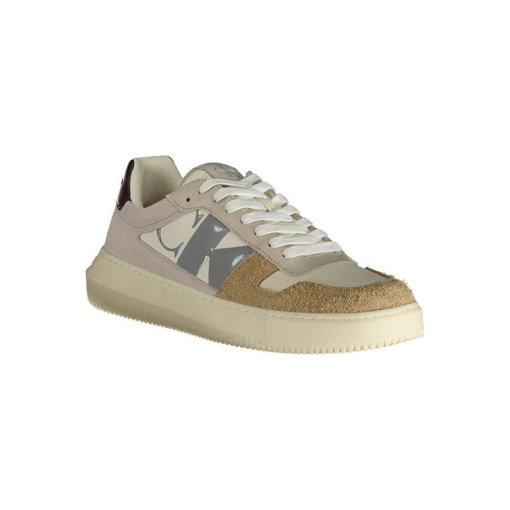 Calvin Klein Beige Polyurethane Men Sneaker - GET THE BRAND
