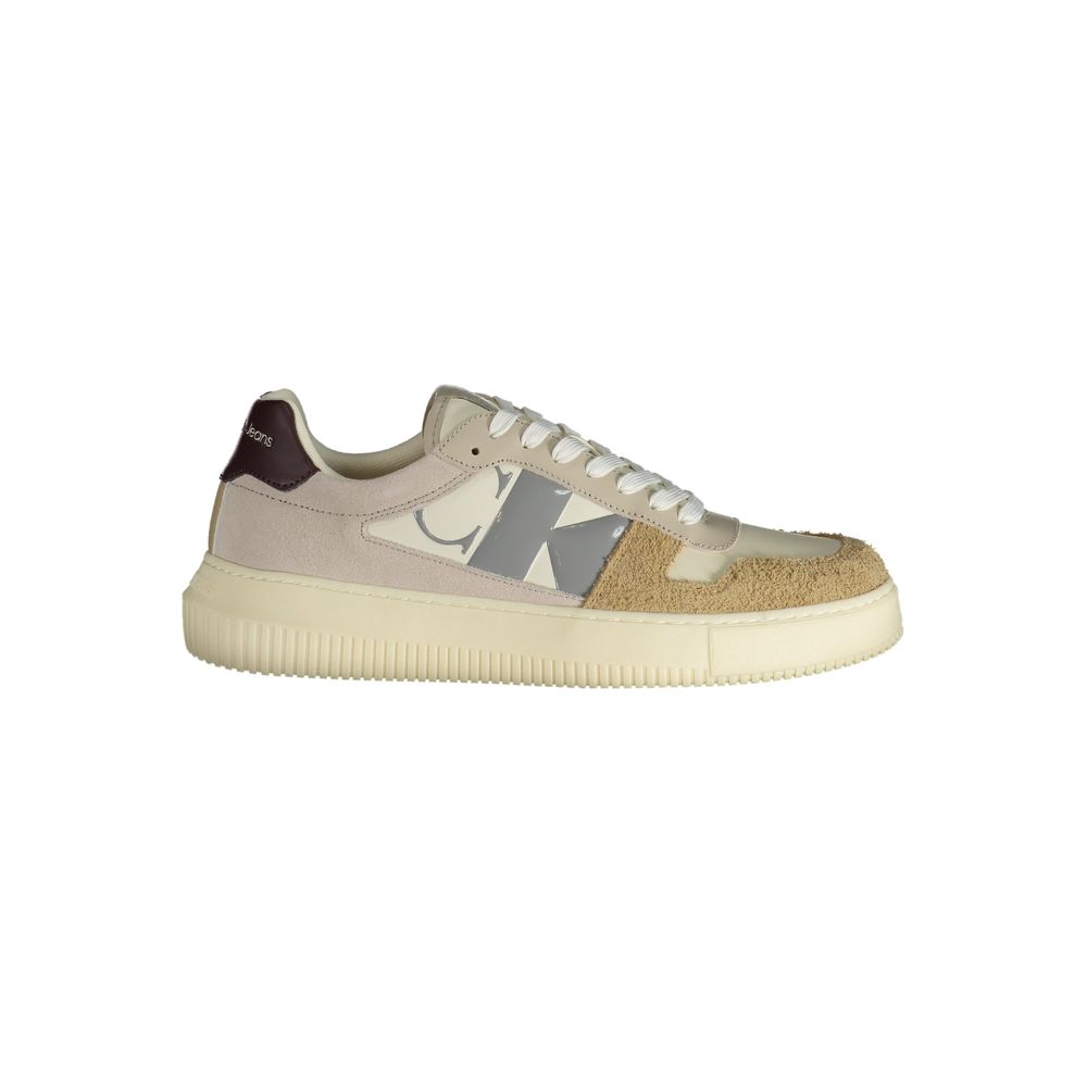 Calvin Klein Beige Polyurethane Men Sneaker - GET THE BRAND