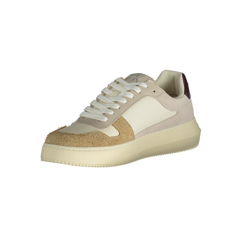 Calvin Klein Beige Polyurethane Men Sneaker - GET THE BRAND