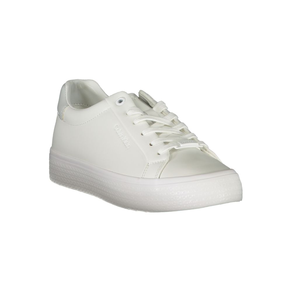 Calvin Klein Bianco Pelle Women Sneaker - GET THE BRAND