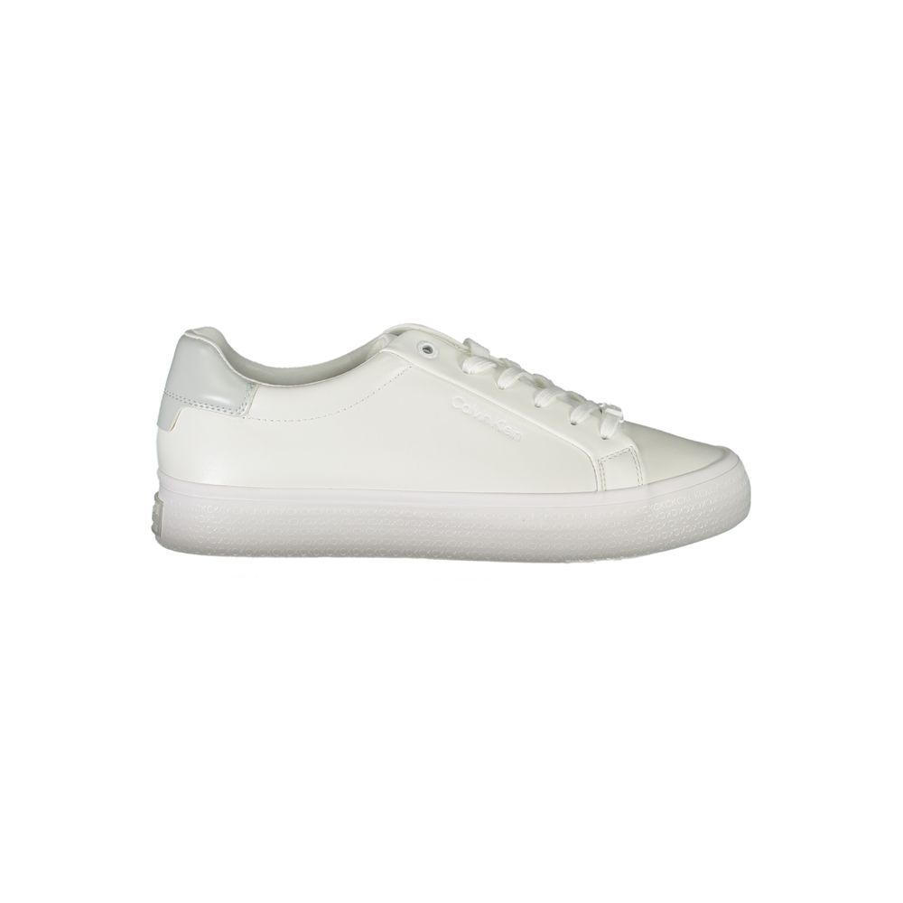 Calvin Klein Bianco Pelle Women Sneaker - GET THE BRAND