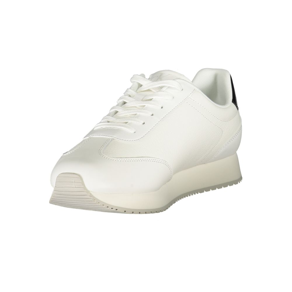 Calvin Klein Bianco Polyurethane Men Sneaker - GET THE BRAND