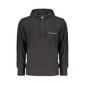 Calvin Klein Black Cotton Men Sweater with Hood and Central Pockets - GET THE BRAND