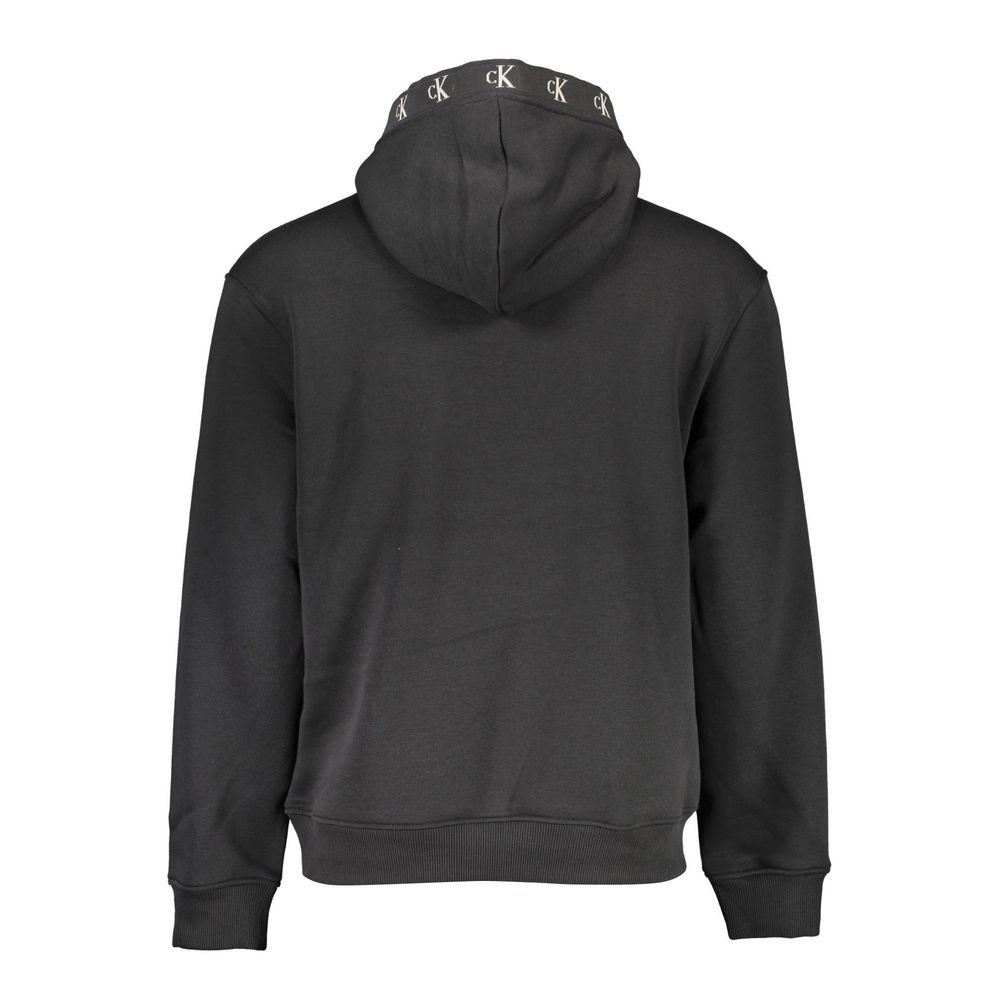Calvin Klein Black Cotton Men's Sweatshirt with Hood - GET THE BRAND
