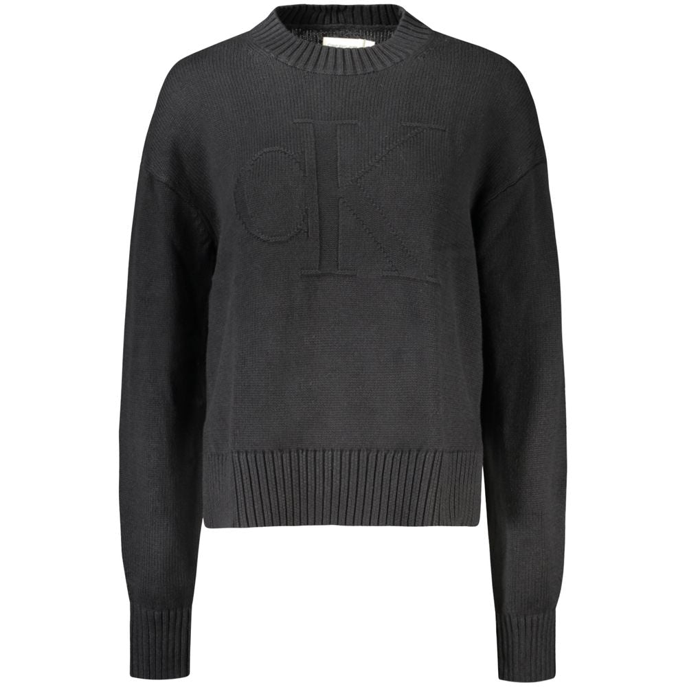 Calvin Klein Black Cotton Women Sweater - GET THE BRAND