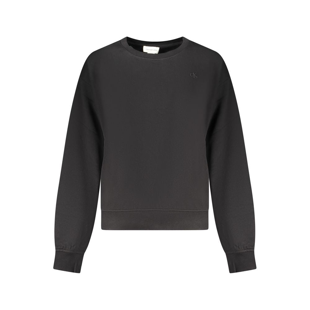 Calvin Klein Black Cotton Women Sweatshirt - GET THE BRAND