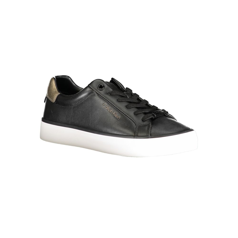 Calvin Klein Black Leather Women Sneaker - GET THE BRAND