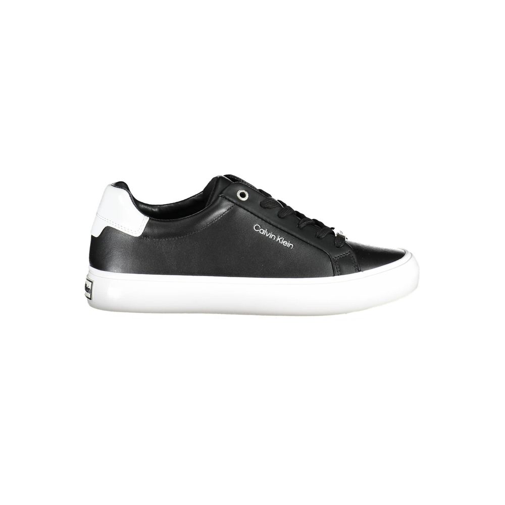 Calvin Klein Black Leather Women Sneaker - GET THE BRAND