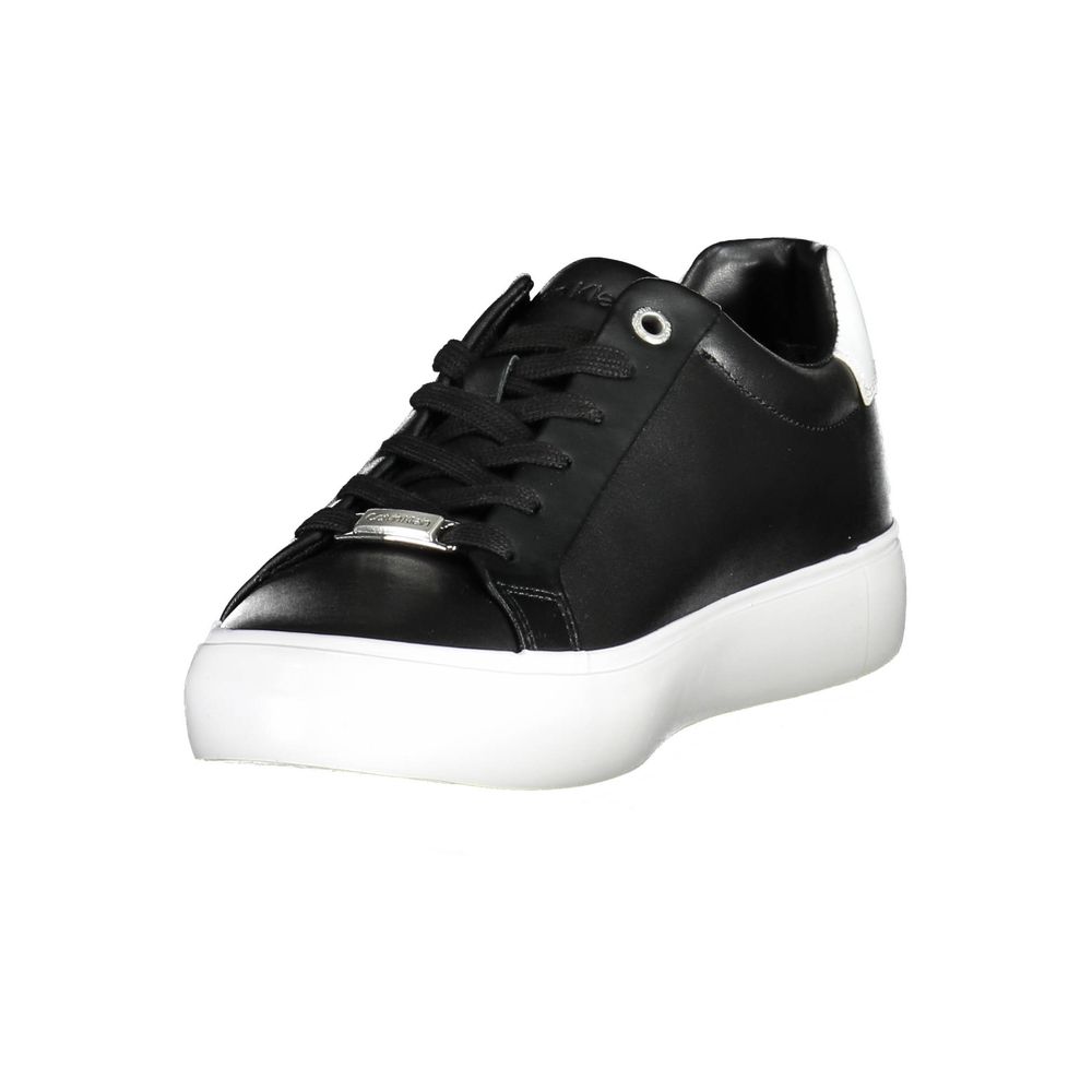 Calvin Klein Black Leather Women Sneaker - GET THE BRAND