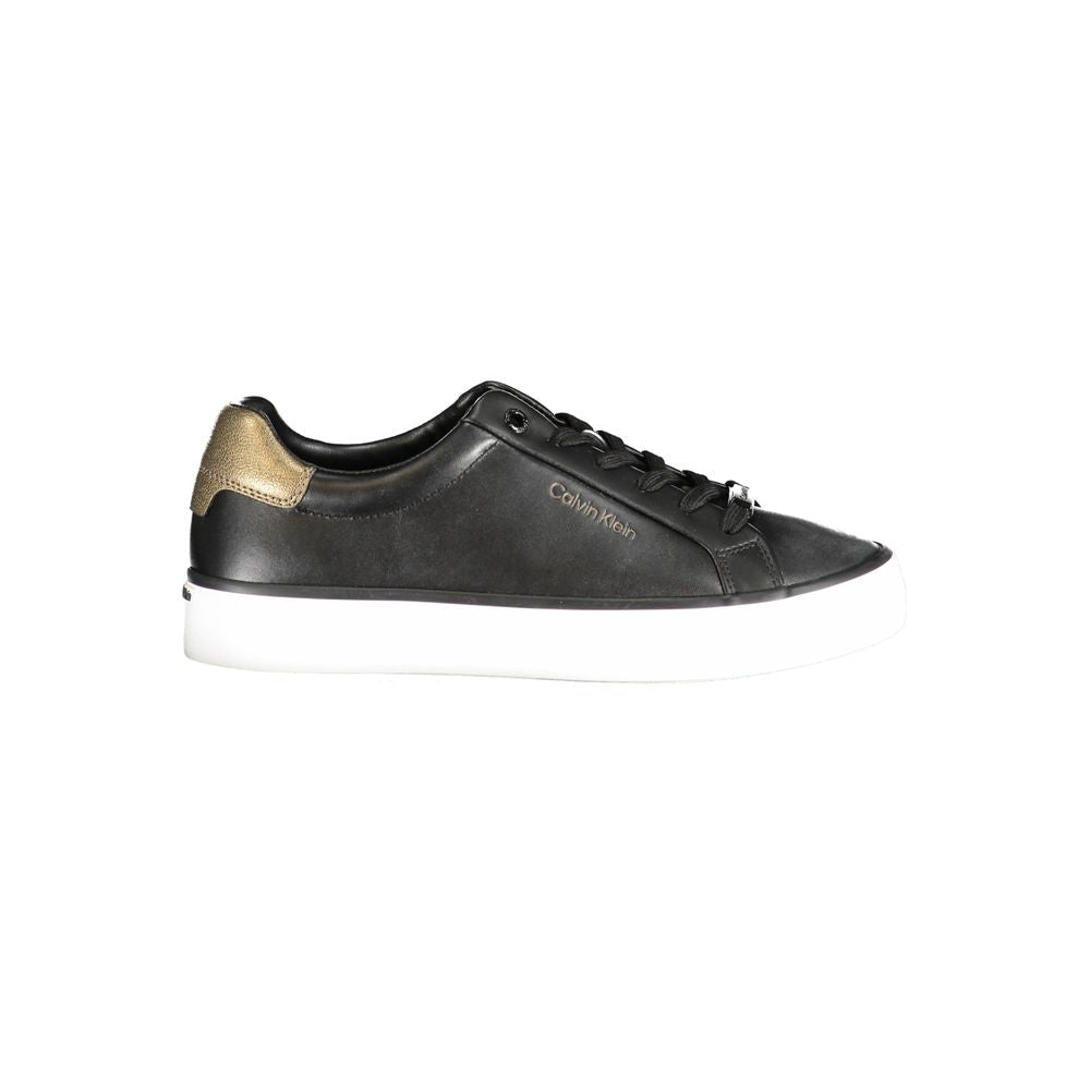 Calvin Klein Black Leather Women Sneaker - GET THE BRAND