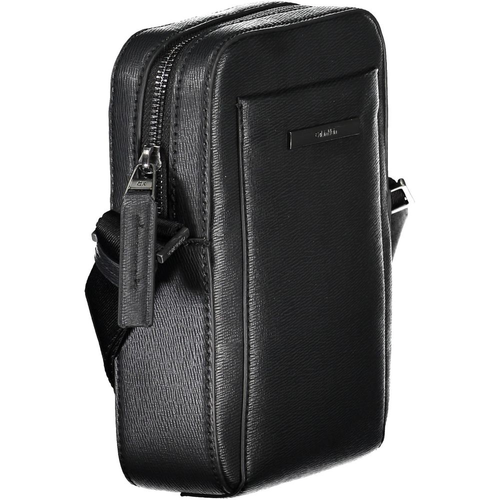Calvin Klein Black Polyurethane Men Shoulder Bag - GET THE BRAND