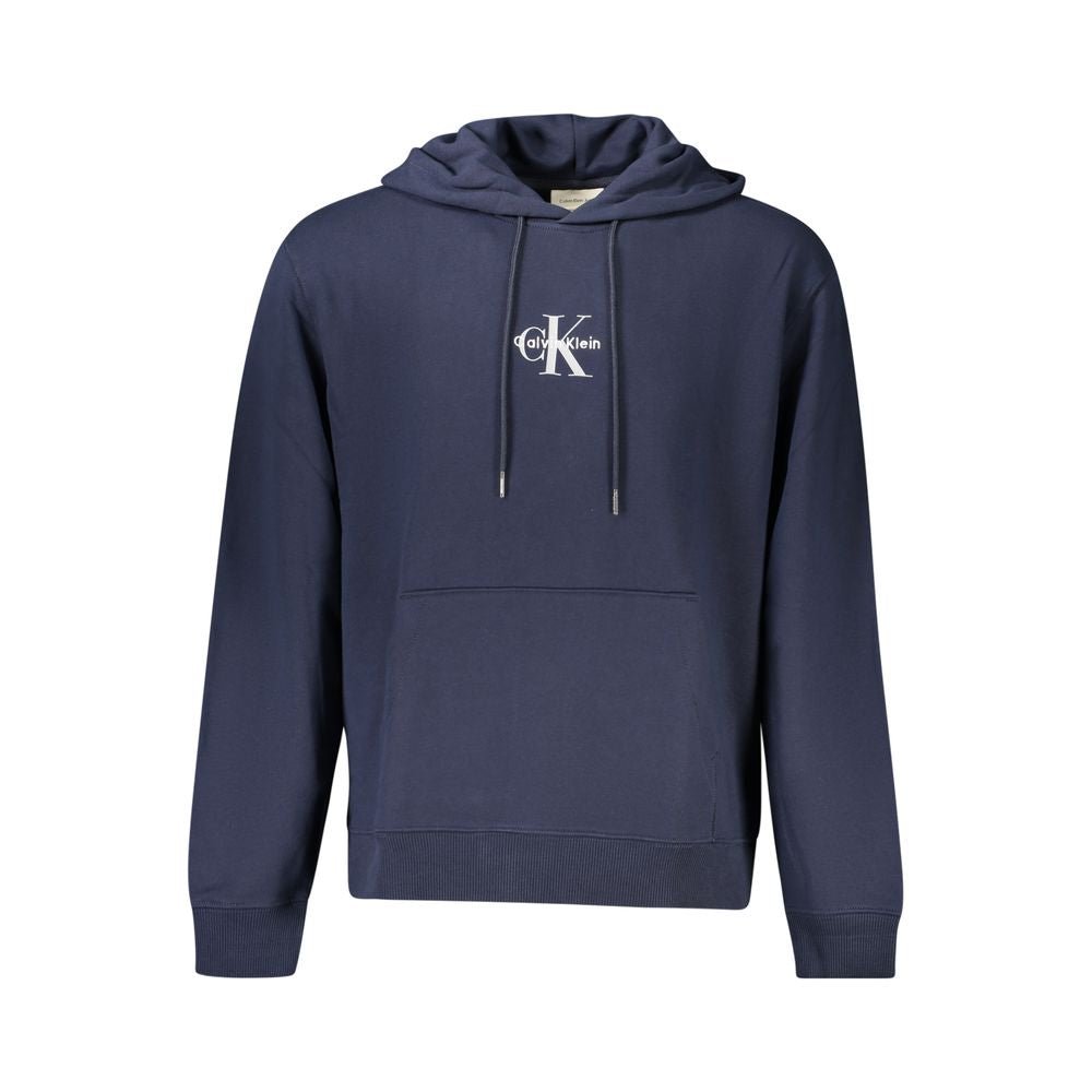 Calvin Klein Blu Cotton Men Sweatshirt - GET THE BRAND