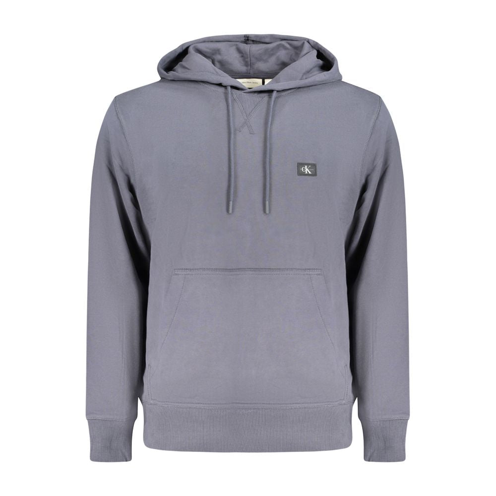 Calvin Klein Blue Cotton Men's Hooded Sweatshirt - GET THE BRAND