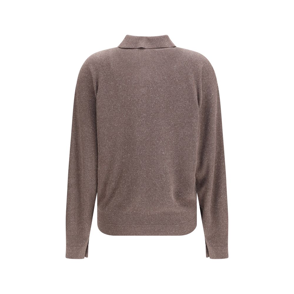 Calvin Klein Brown Silk Sweatshirt - GET THE BRAND