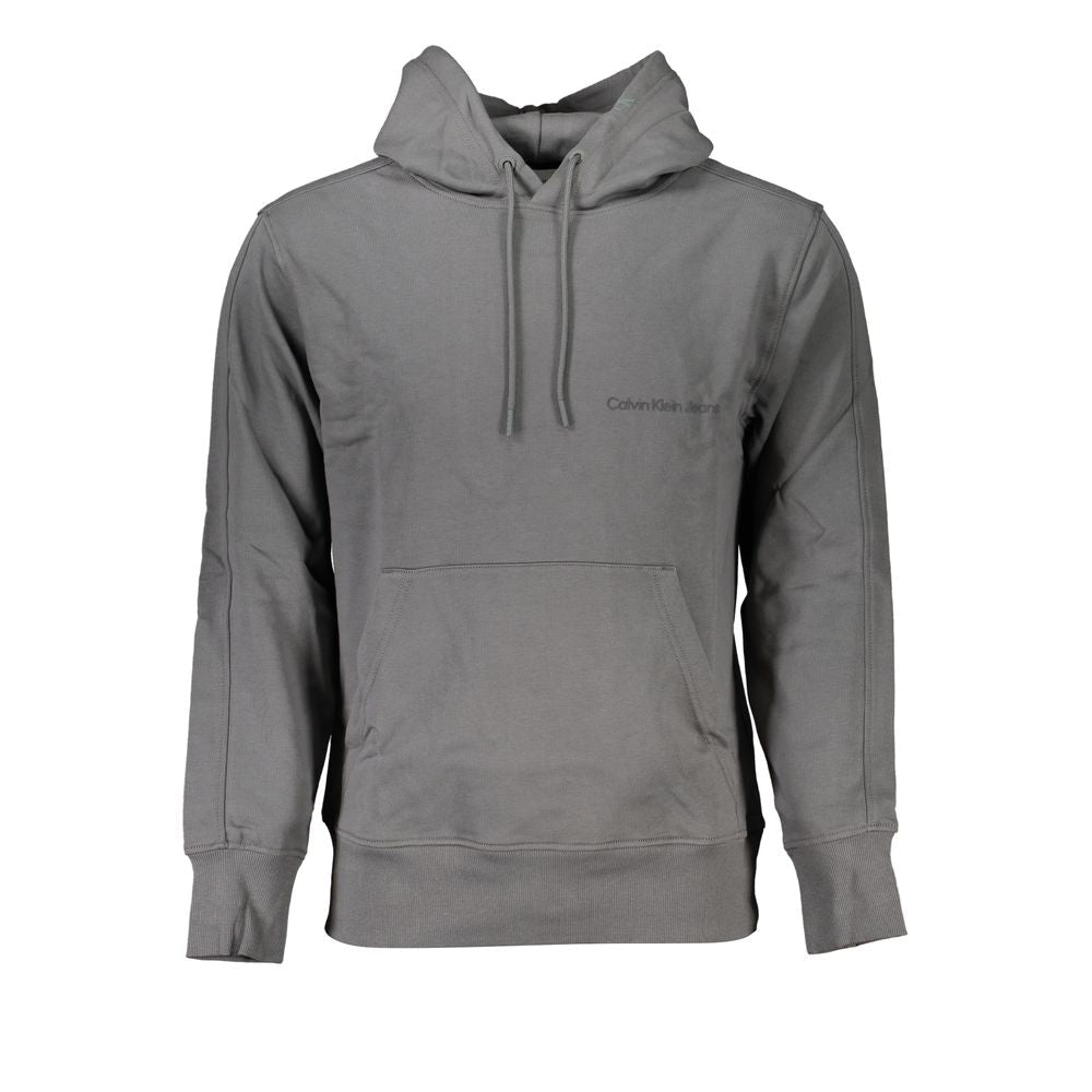 Calvin Klein Elegant Gray Hooded Sweatshirt - GET THE BRAND