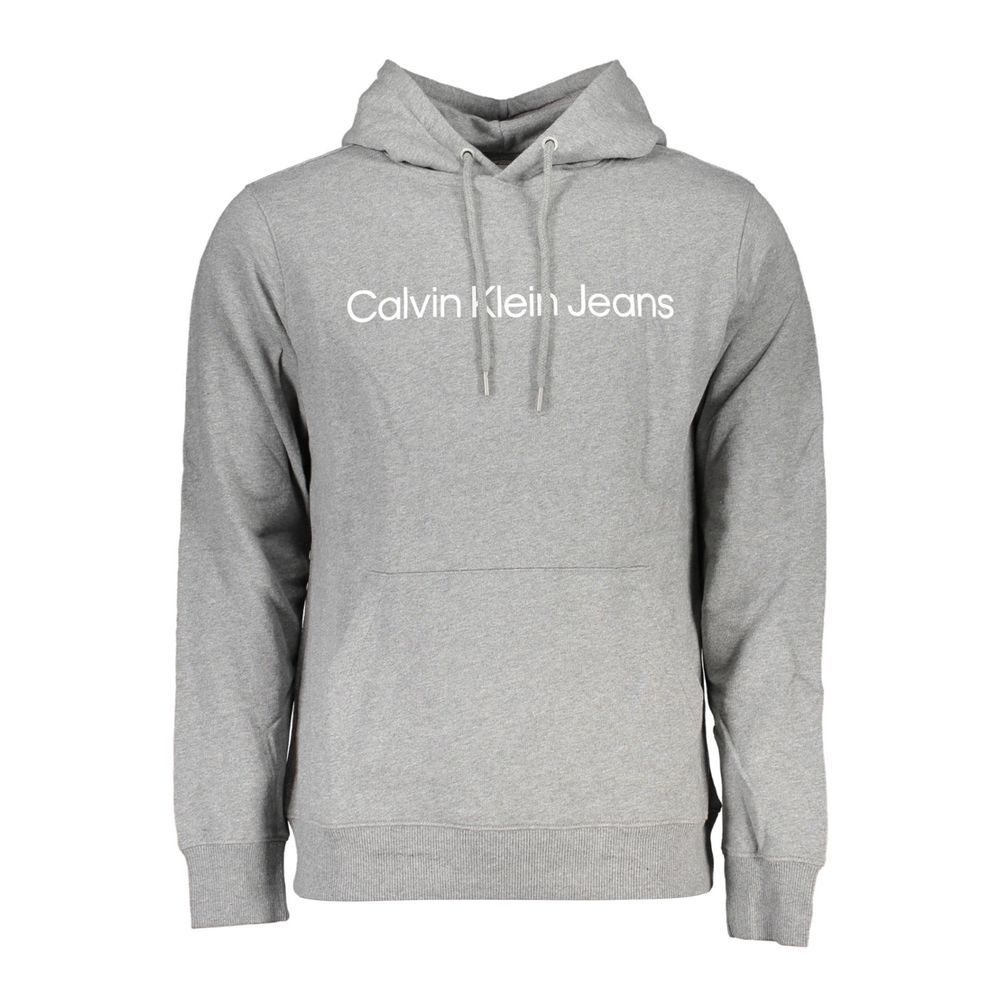 Calvin Klein Grigio Cotton Men's Sweatshirt - GET THE BRAND