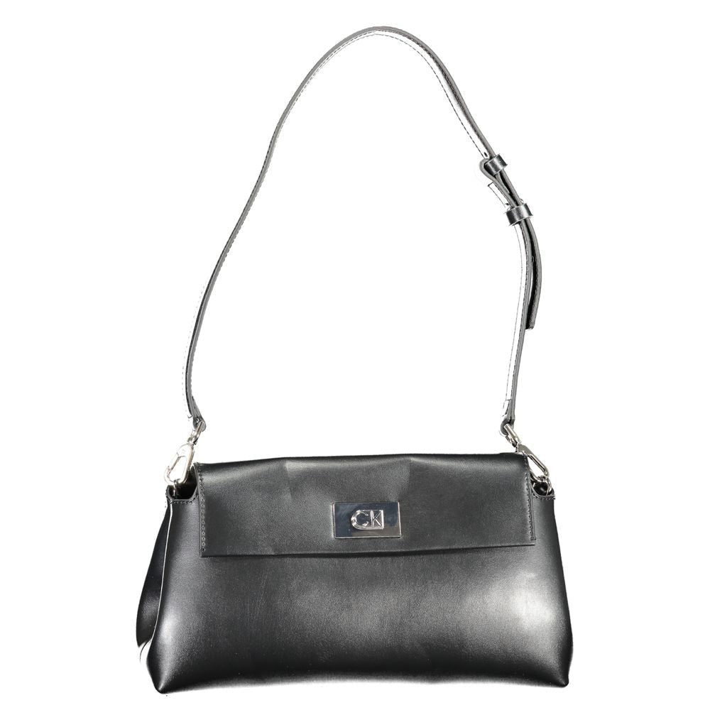 Calvin Klein Nero Polyurethane Women Shoulder Bag - GET THE BRAND