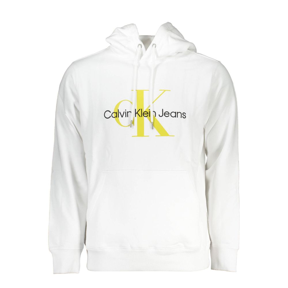 Calvin Klein White Cotton Men Sweatshirt - GET THE BRAND