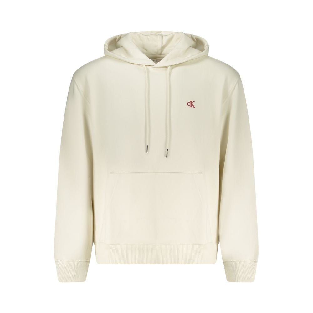 Calvin Klein White Cotton Men's Hoodie - GET THE BRAND
