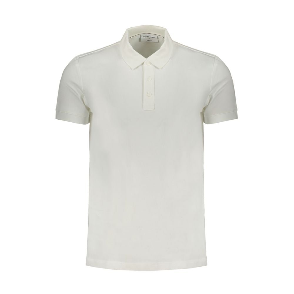 Calvin Klein White Cotton Mens Polo Shirt - GET THE BRAND