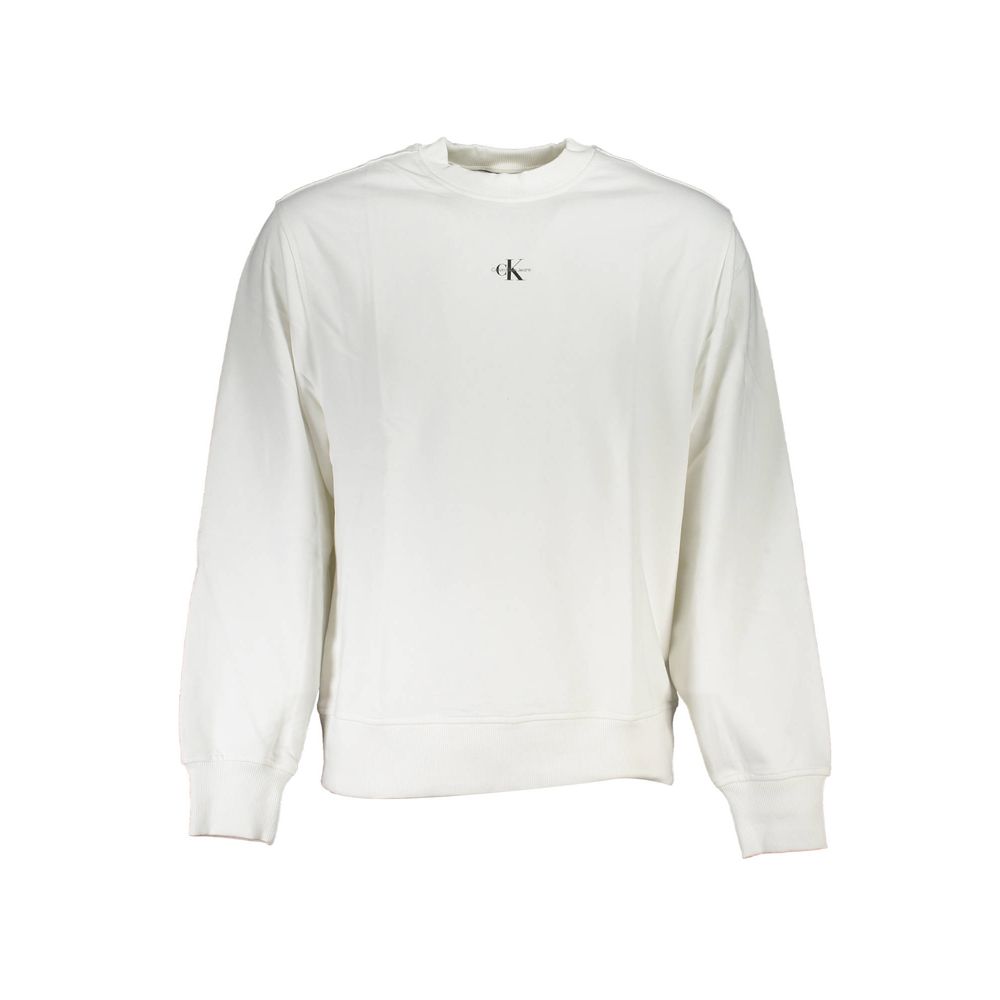 Calvin Klein White Cotton Men's Sweatshirt - GET THE BRAND