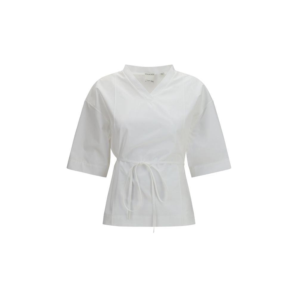 Calvin Klein White Cotton Shortsleeve Shirt - GET THE BRAND