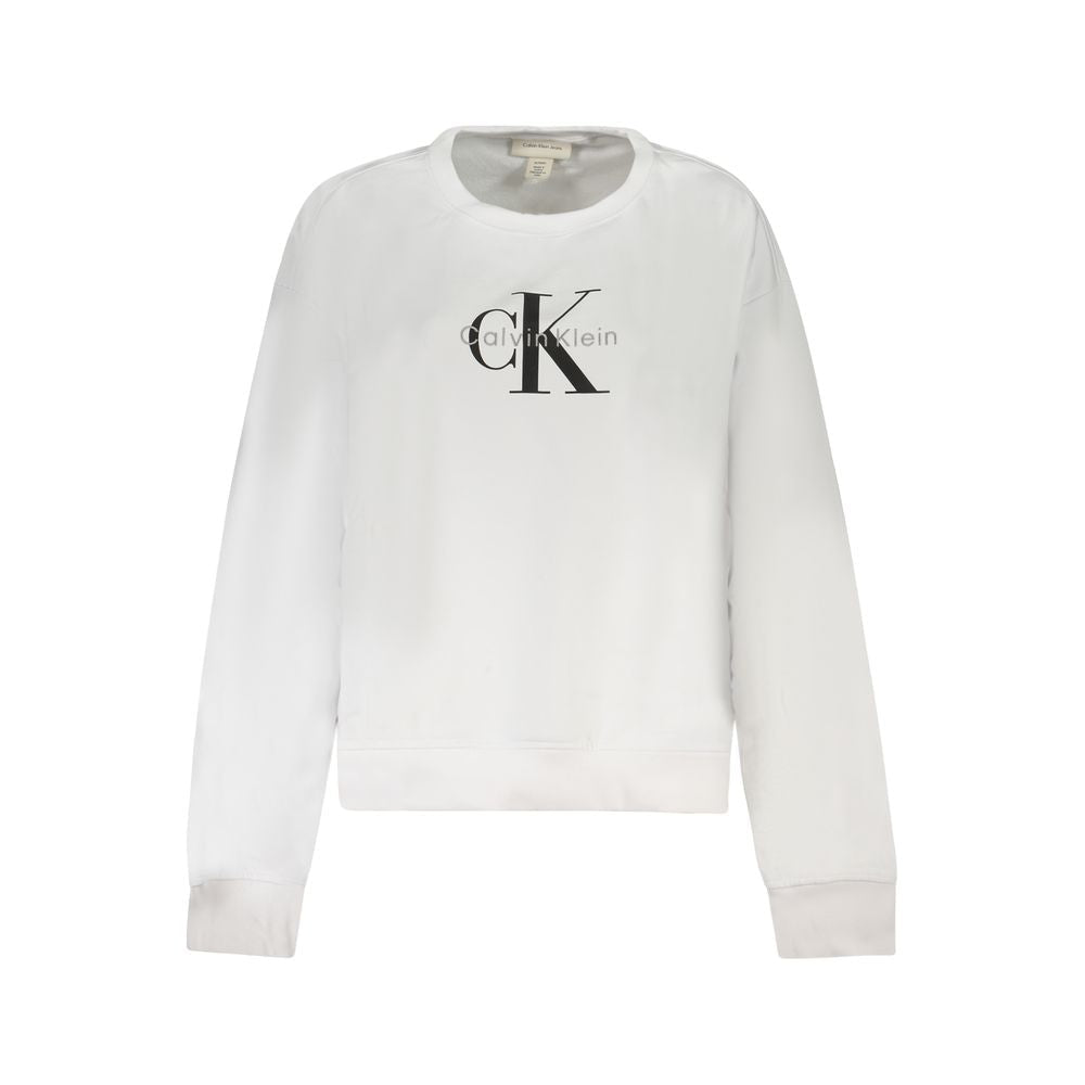 Calvin Klein White Cotton Women Sweatshirt - GET THE BRAND