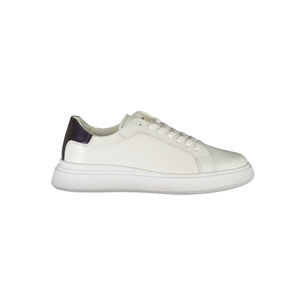 Calvin Klein White Leather Men Sneaker - GET THE BRAND