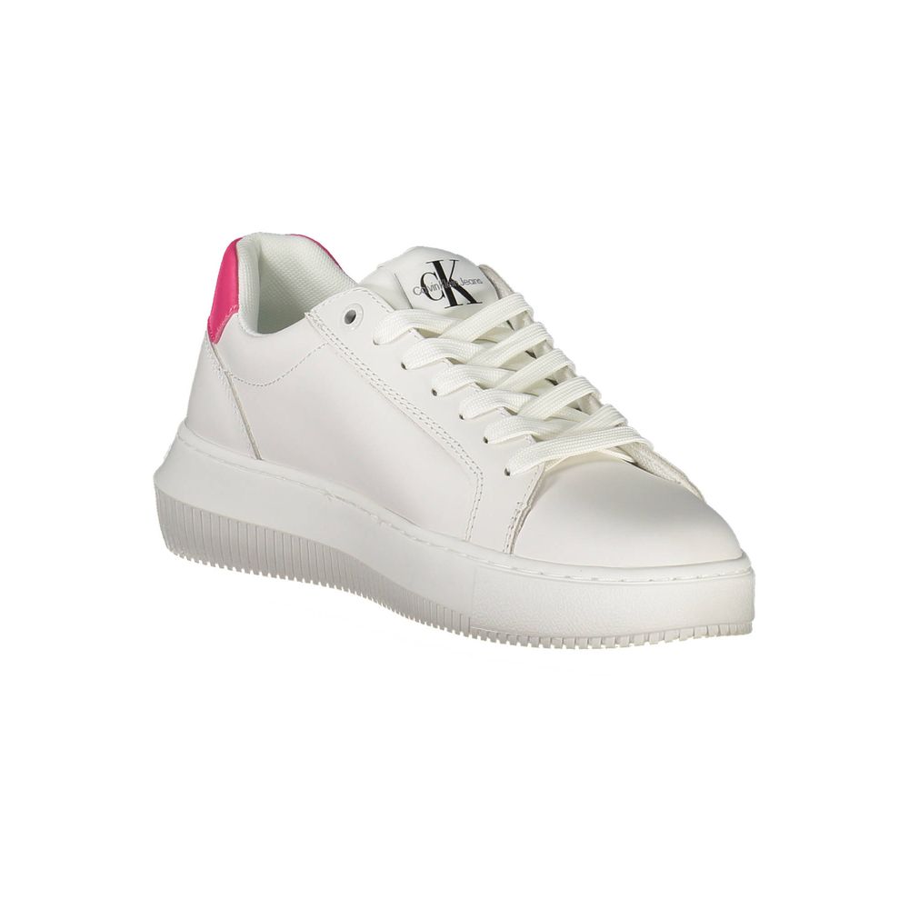 Calvin Klein White Leather Women Sneaker - GET THE BRAND
