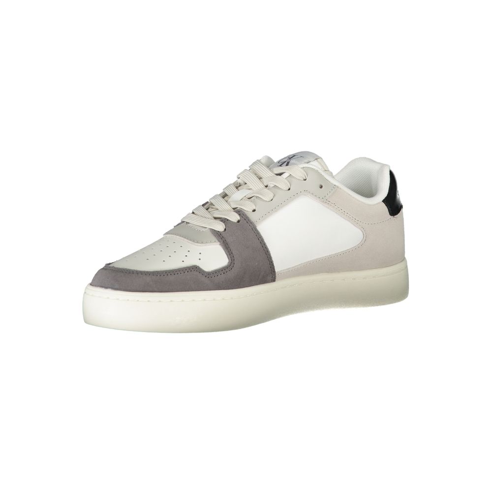 Calvin Klein White Polyester Men Sneaker - GET THE BRAND