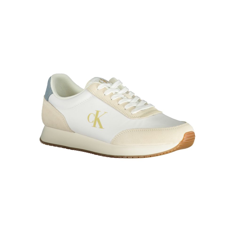Calvin Klein White Polyester Men Sneaker - GET THE BRAND