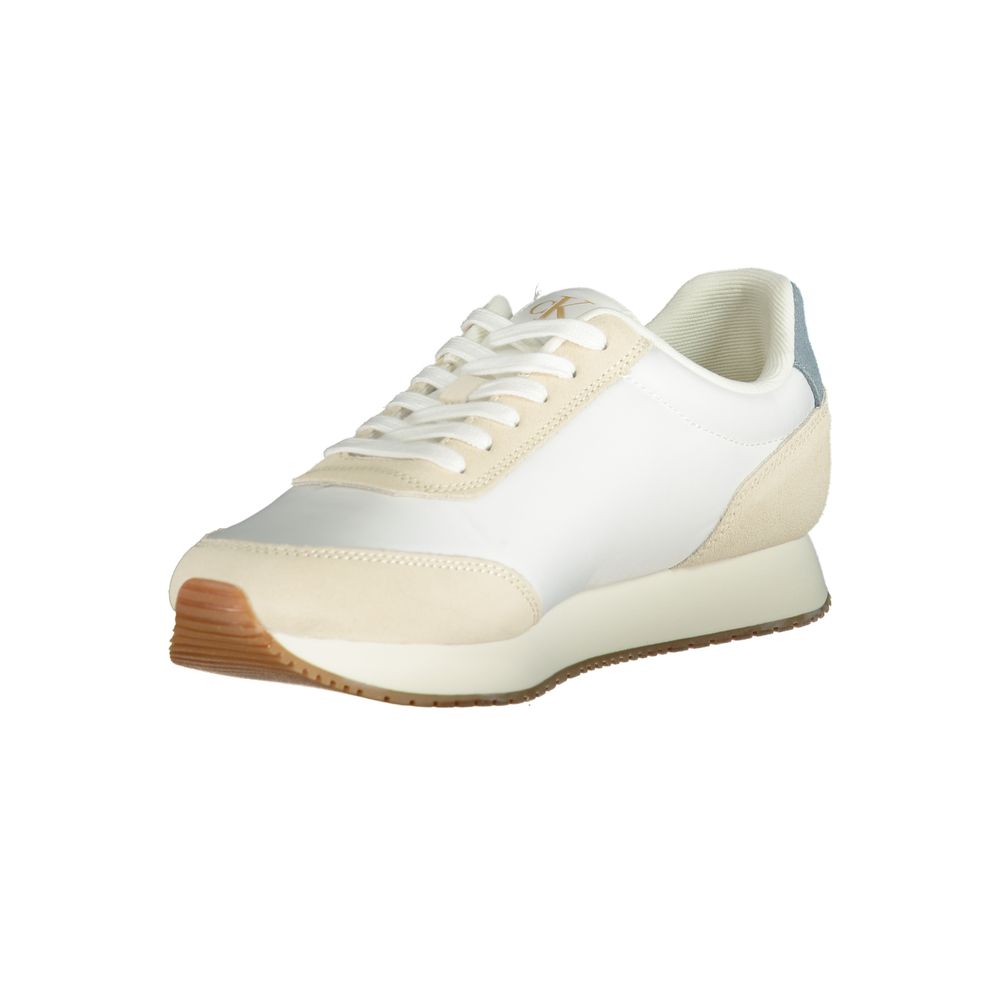 Calvin Klein White Polyester Men Sneaker - GET THE BRAND