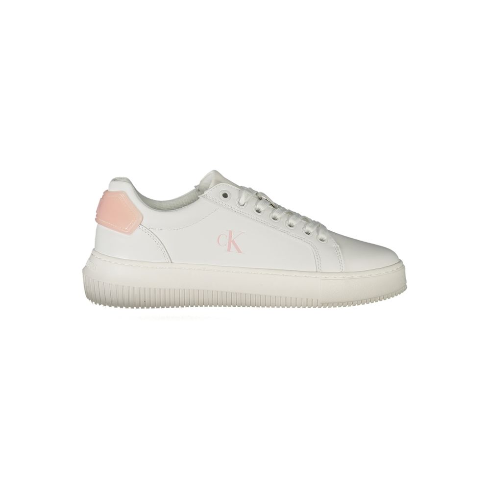 Calvin Klein White Polyurethane Women Sneaker - GET THE BRAND