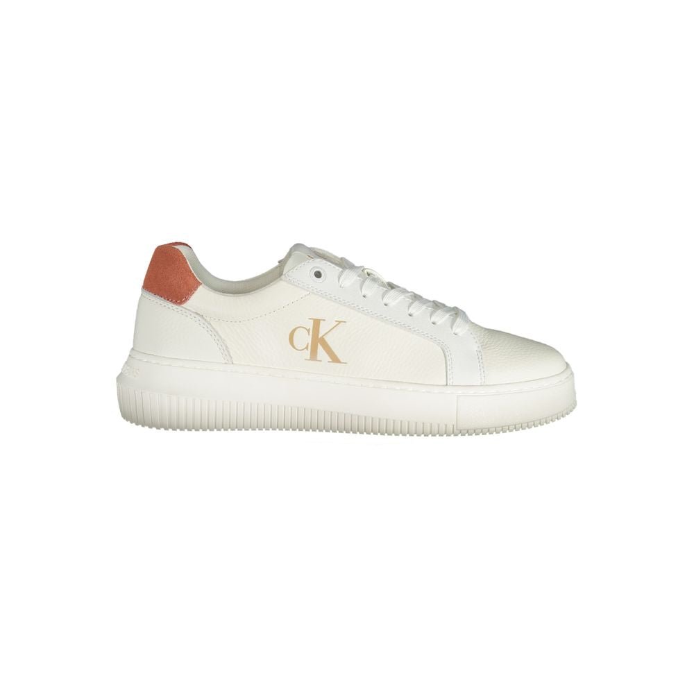 Calvin Klein White Polyurethane Women Sneaker - GET THE BRAND