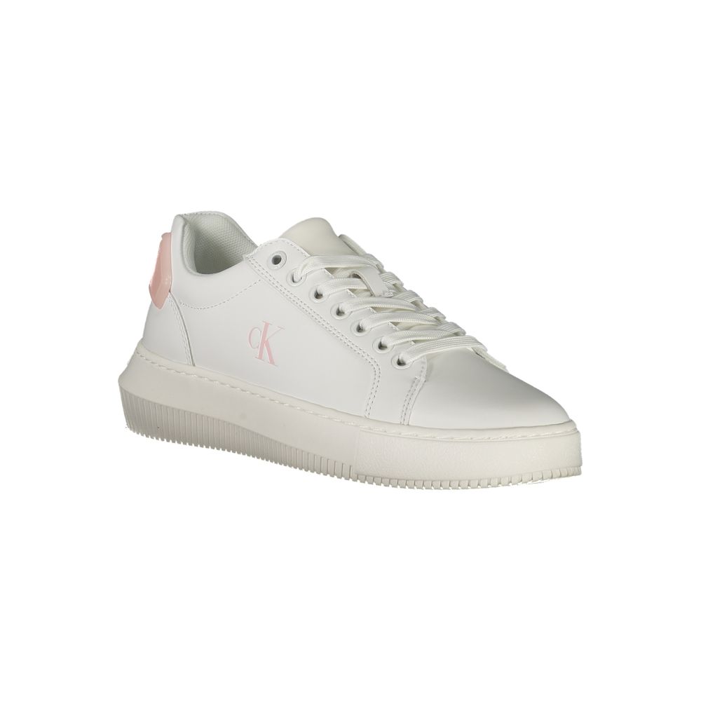 Calvin Klein White Polyurethane Women Sneaker - GET THE BRAND