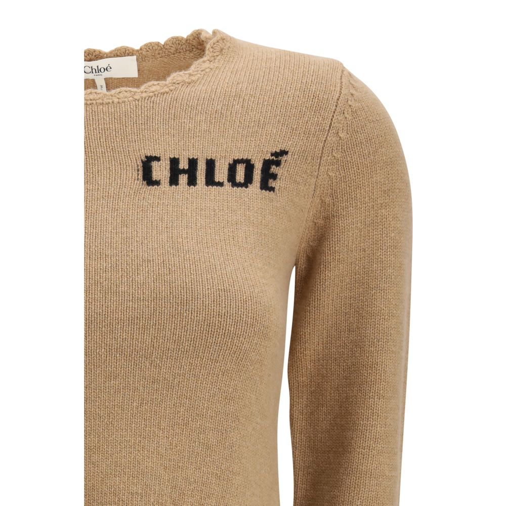 Chloé Brown Wool Sweatshirt - GET THE BRAND