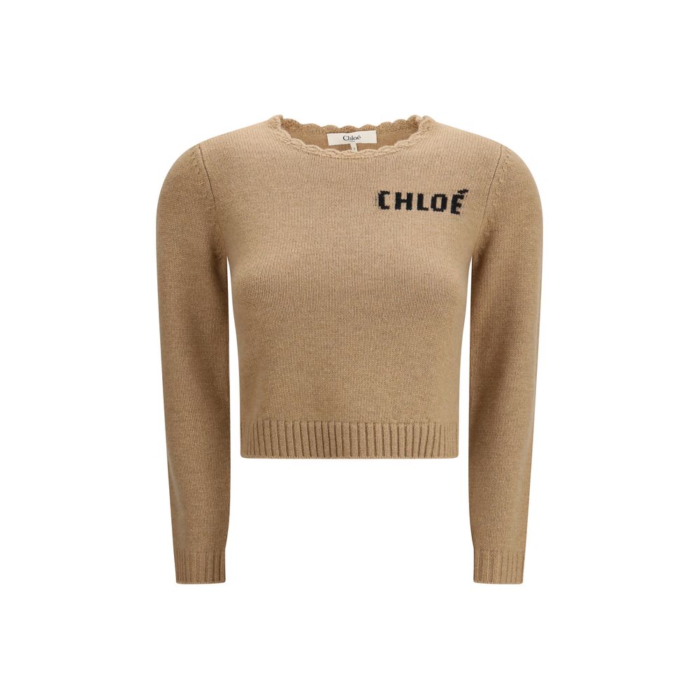 Chloé Brown Wool Sweatshirt - GET THE BRAND