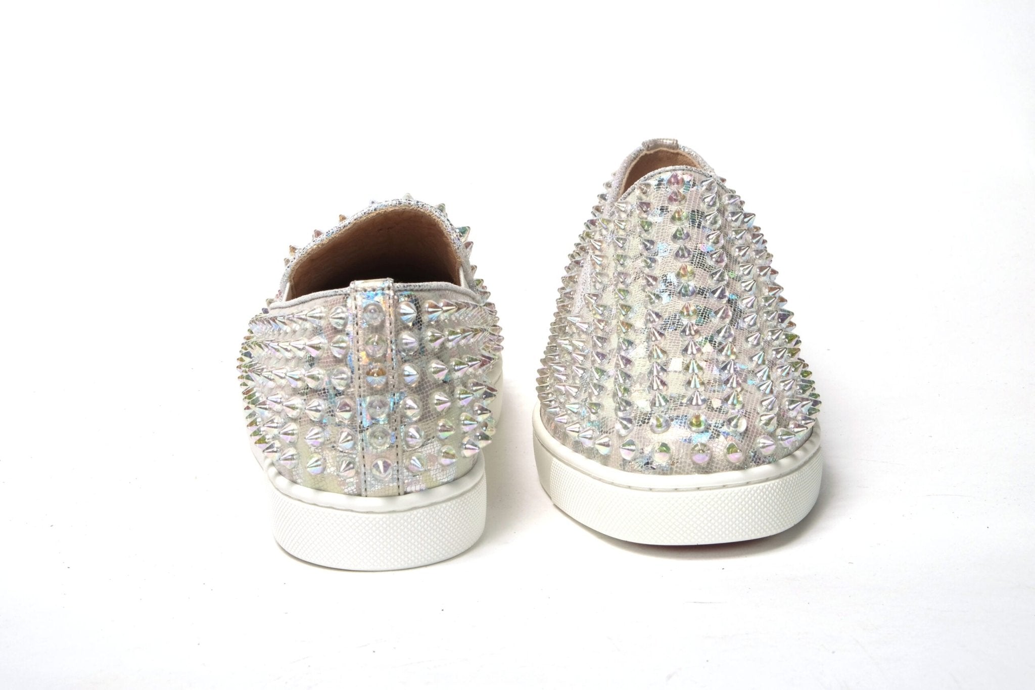 Christian Louboutin White Ab/Clear Ab Roller Boat Woman Flat Sneaker - GET THE BRAND