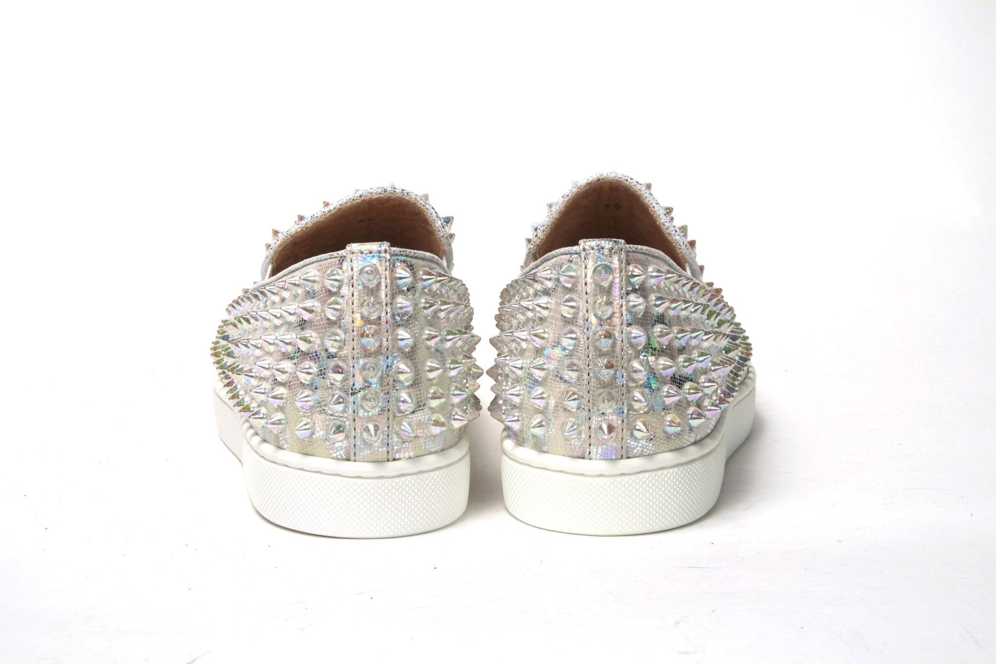 Christian Louboutin White Ab/Clear Ab Roller Boat Woman Flat Sneaker - GET THE BRAND