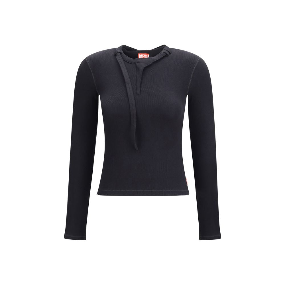Diesel Black Cotton Long Sleeve T-Shirt - GET THE BRAND