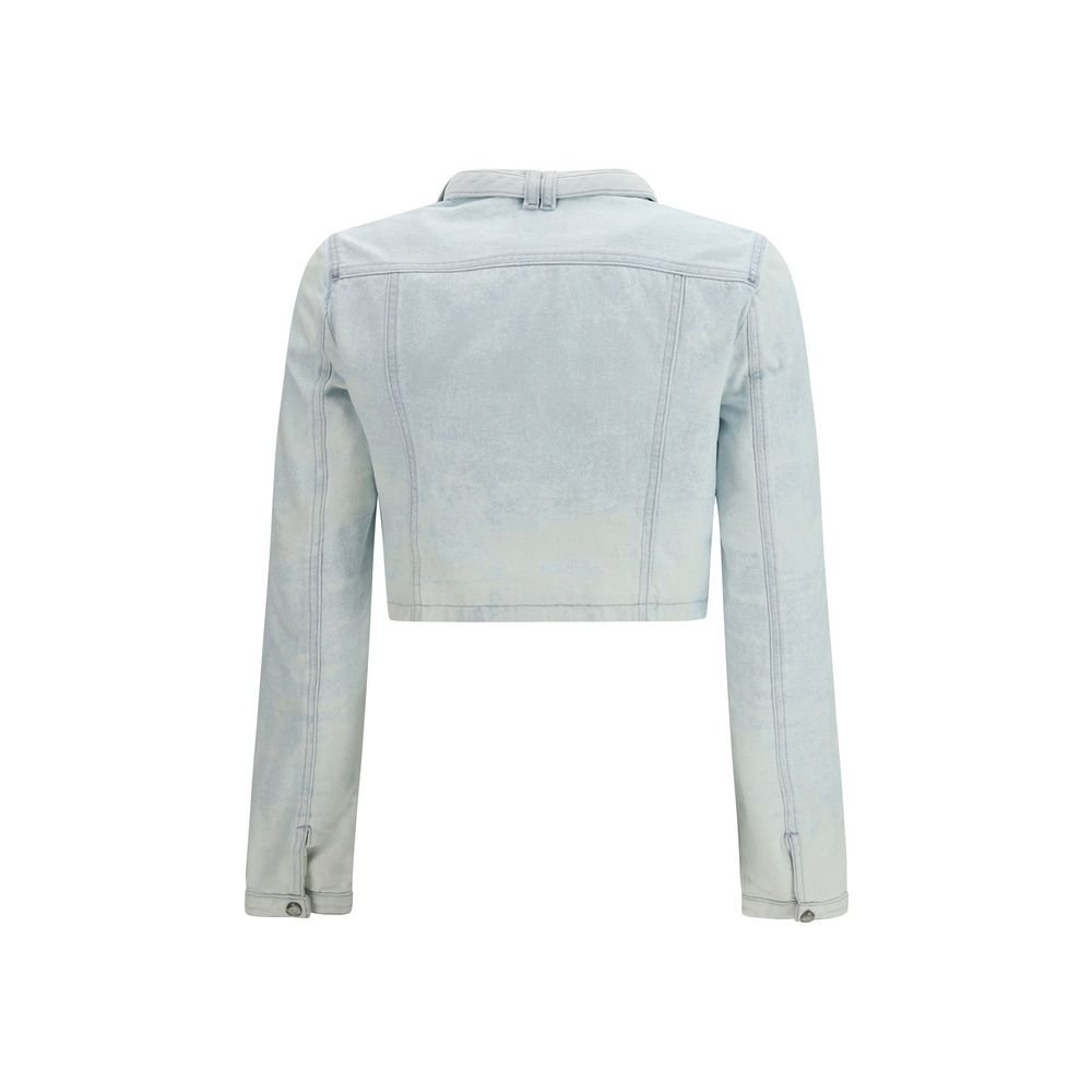 Diesel Blue Cotton Biker Jacket - GET THE BRAND