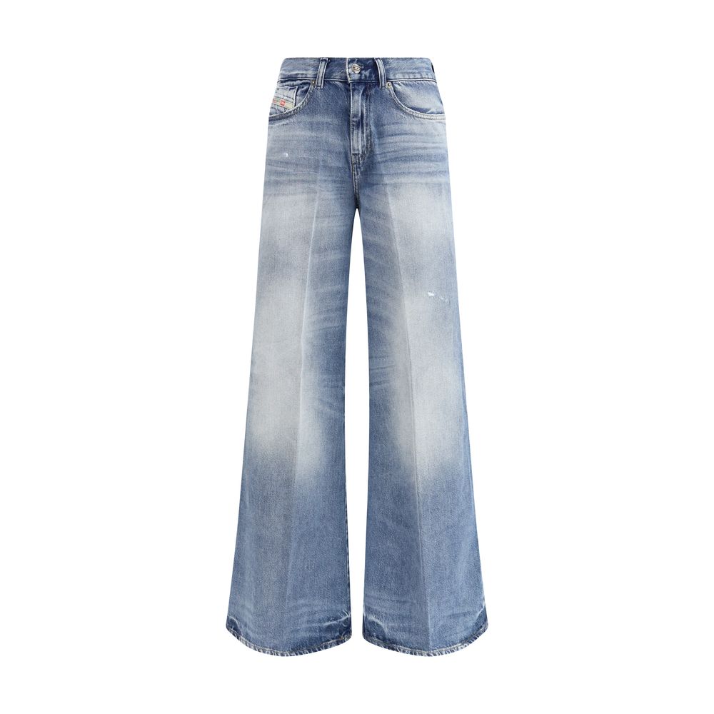 Diesel Blue Cotton Bootcut Jeans - GET THE BRAND