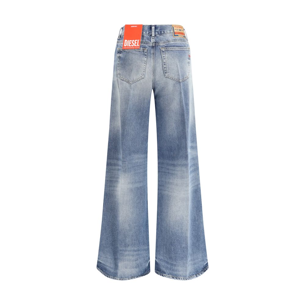 Diesel Blue Cotton Bootcut Jeans - GET THE BRAND