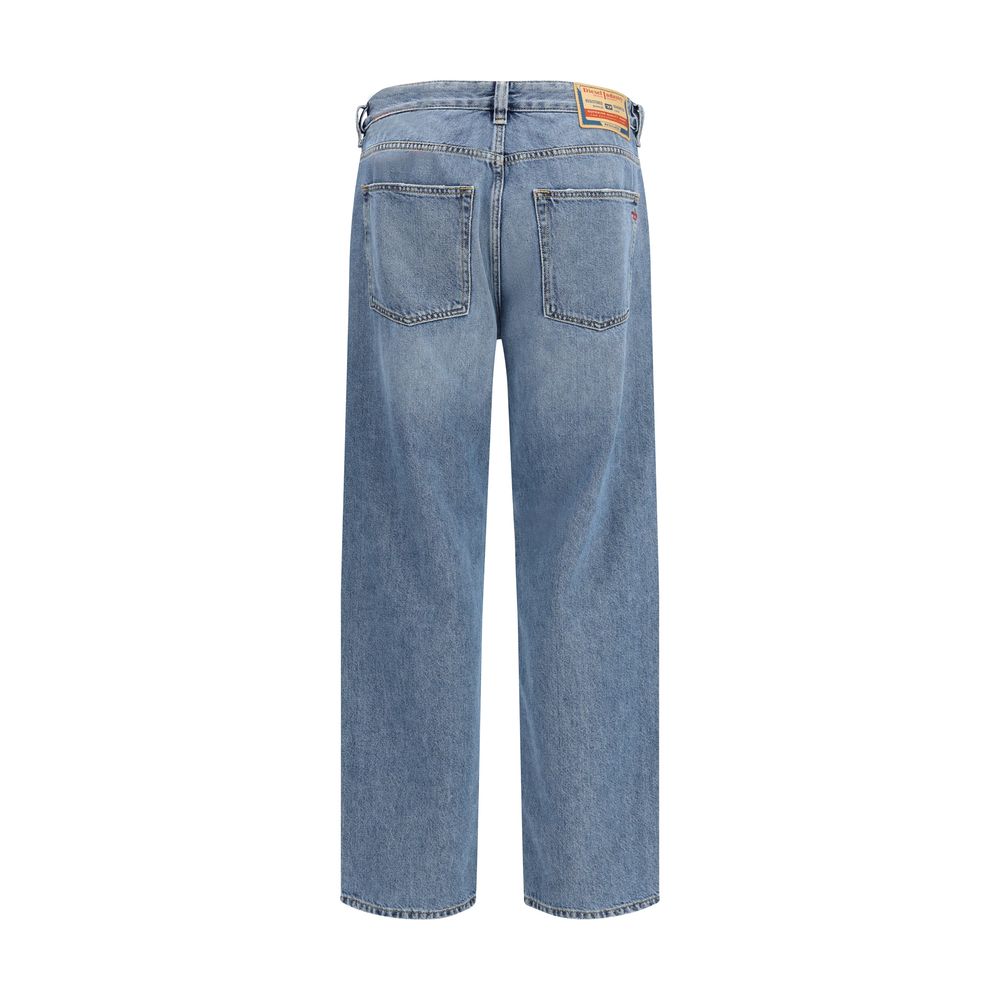 Diesel Blue Cotton Relaxed Fit Jeans - GET THE BRAND