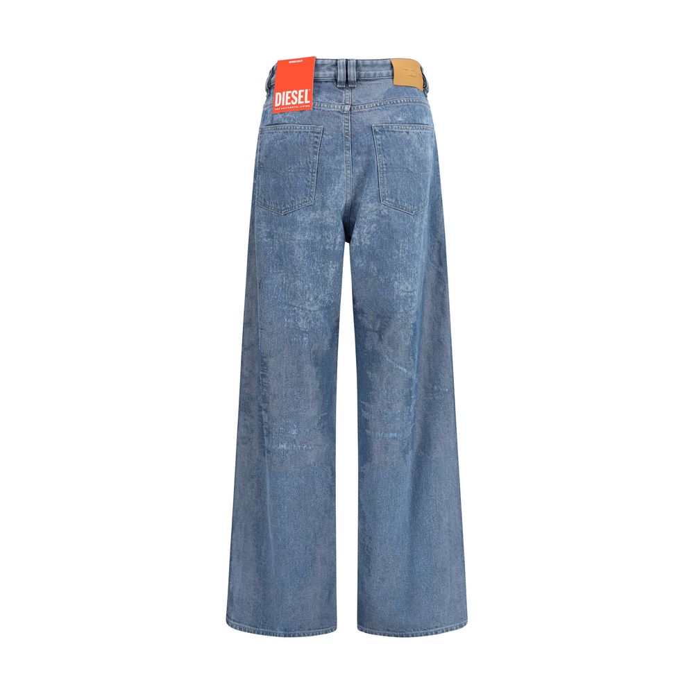 Diesel Blue Cotton Relaxed Fit Jeans - GET THE BRAND