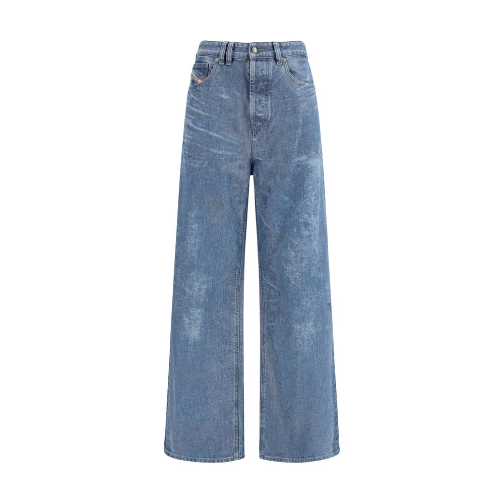 Diesel Blue Cotton Relaxed Fit Jeans - GET THE BRAND