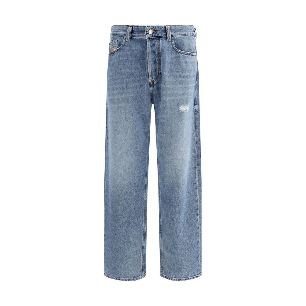 Diesel Blue Cotton Relaxed Fit Jeans - GET THE BRAND