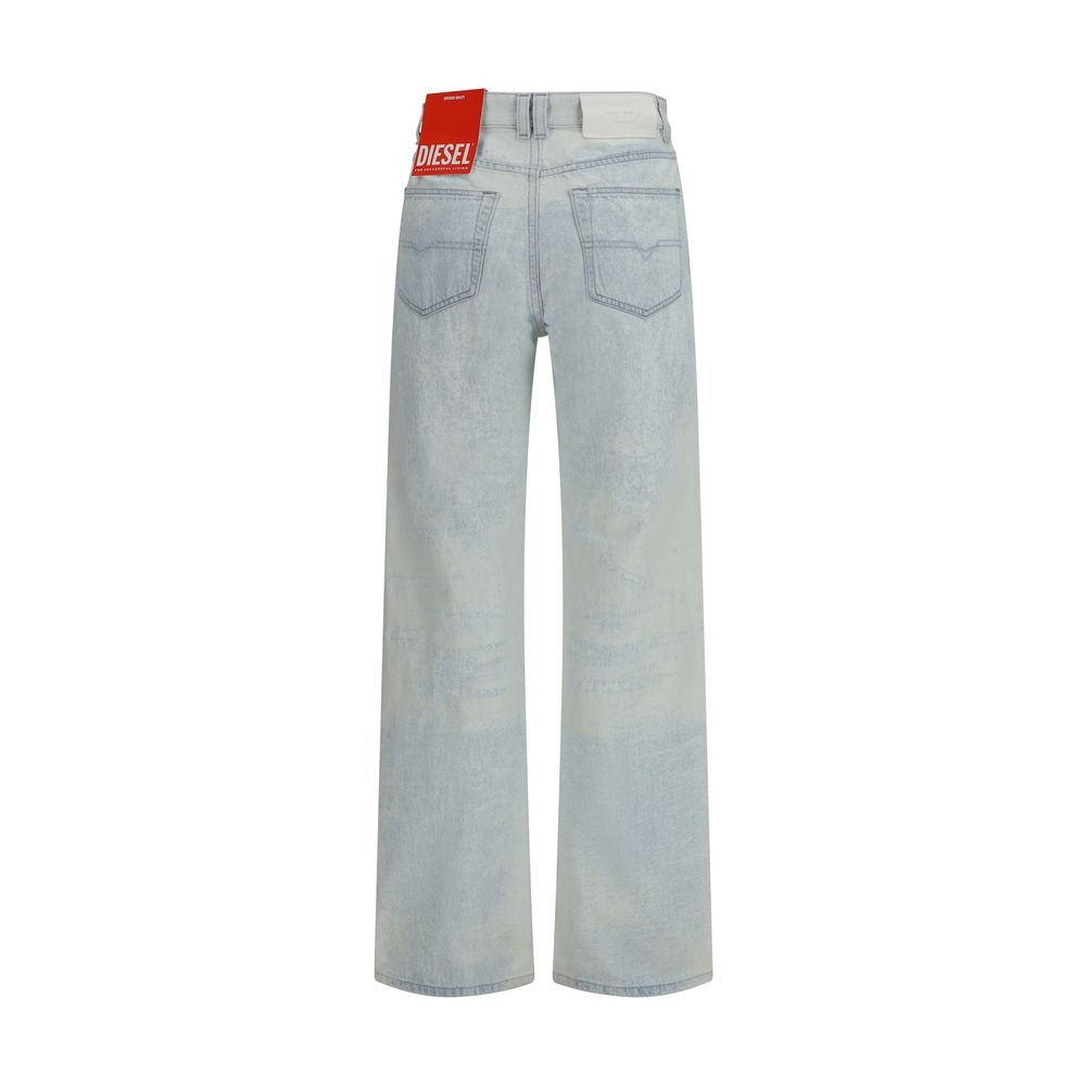 Diesel Blue Cotton Straight-Leg Jeans - GET THE BRAND